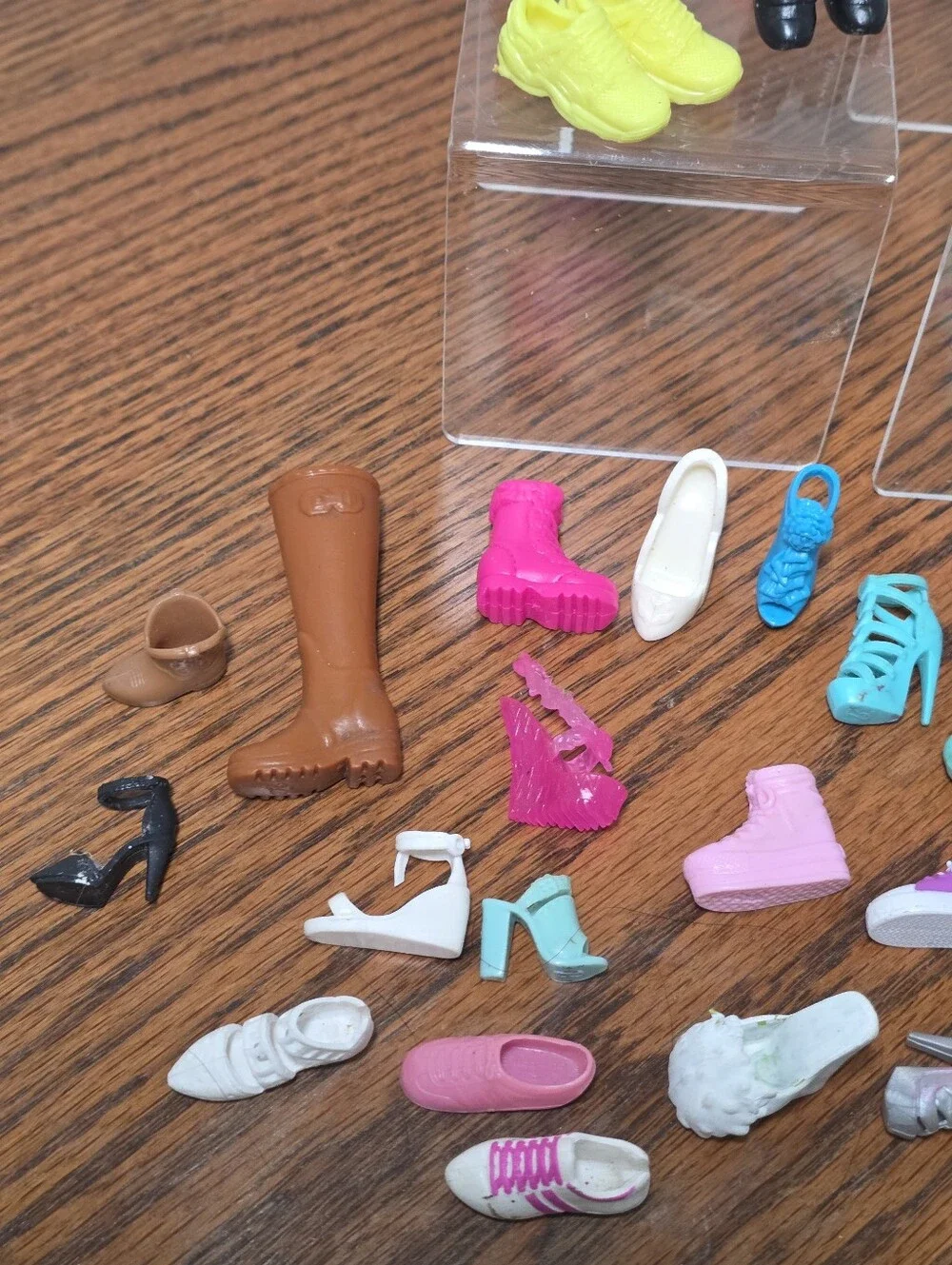 Barbie Or Comparable Shoes 14 Pairs + Singles Mixed Lot - Slippers, Heels, Boots